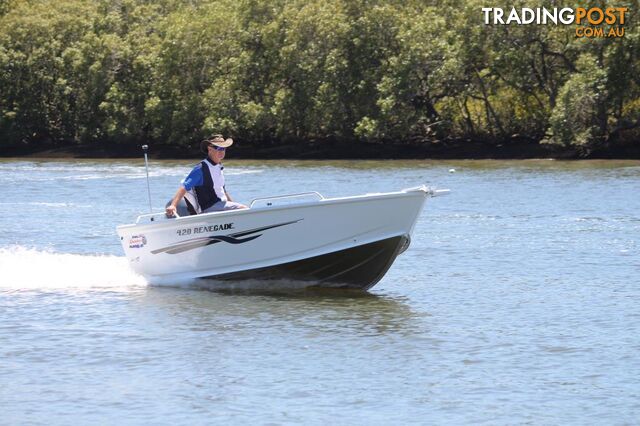 Quintrex 420 Renegade TS(Tiller Steer) + Yamaha F50hp 4-Stroke - Pack 2 for sale online prices