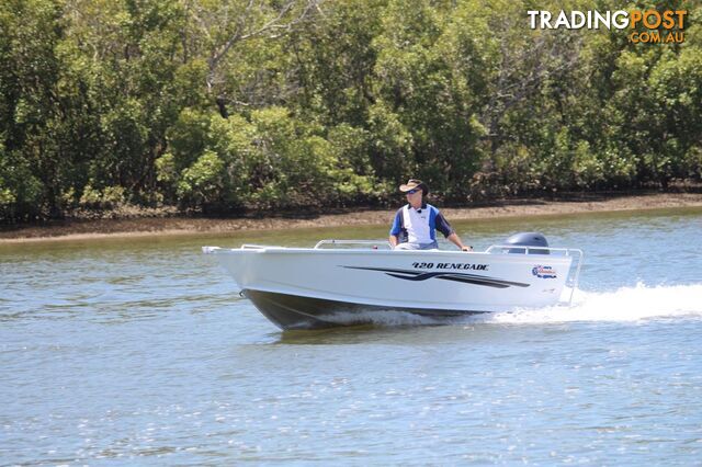 Quintrex 420 Renegade TS(Tiller Steer) + Yamaha F50hp 4-Stroke - Pack 2 for sale online prices