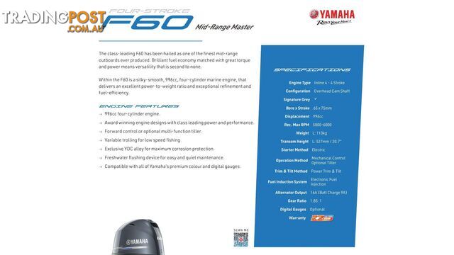 Quintrex 440 Renegade TS(Tiller Steer) + Yamaha F60hp 4-Stroke - Pack 3 for sale online prices