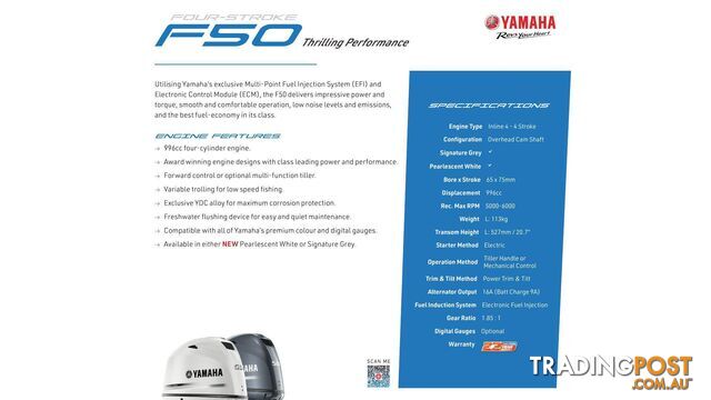 Quintrex F440 Explorer Trophy Tiller Steer + Yamaha F50hp - PACK 1 FOR SALE - photo 4 of 21