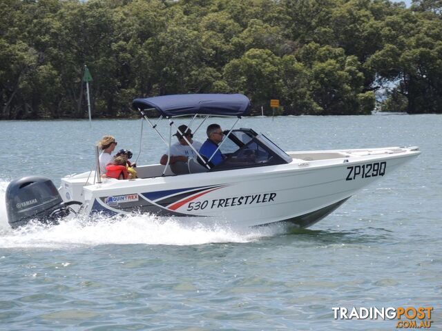 New  Quintrex 530 Freestyler with a Yamaha F115 Hp pack 1