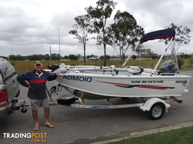 Quintrex 420 Renegade PRO SC(Side Console) + Yamaha F50hp 4-Stroke - PRO Pack for sale online prices