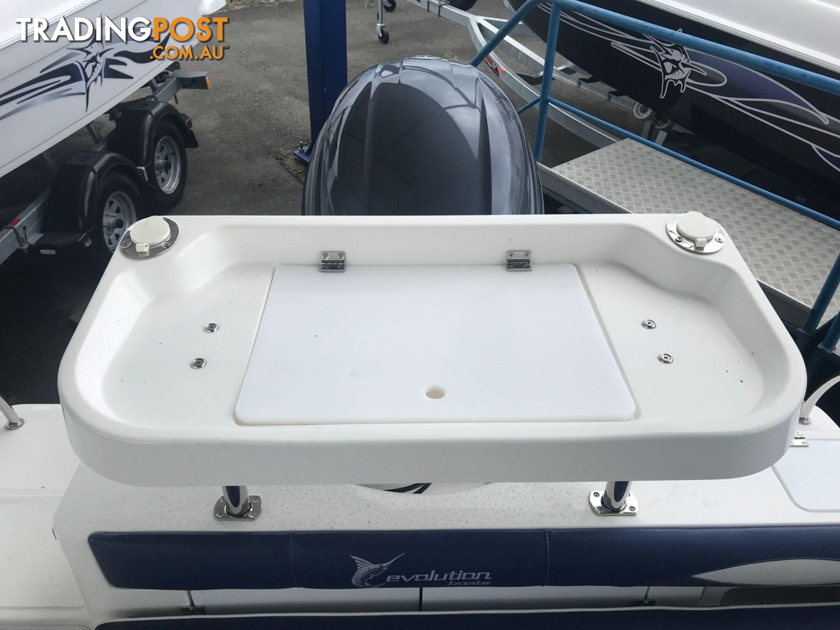 NEW 2024 EVOLUTION 552 PLATINUM FITTED WITH A YAMAHA HELM MASTER XA F150 FOURSTROKE