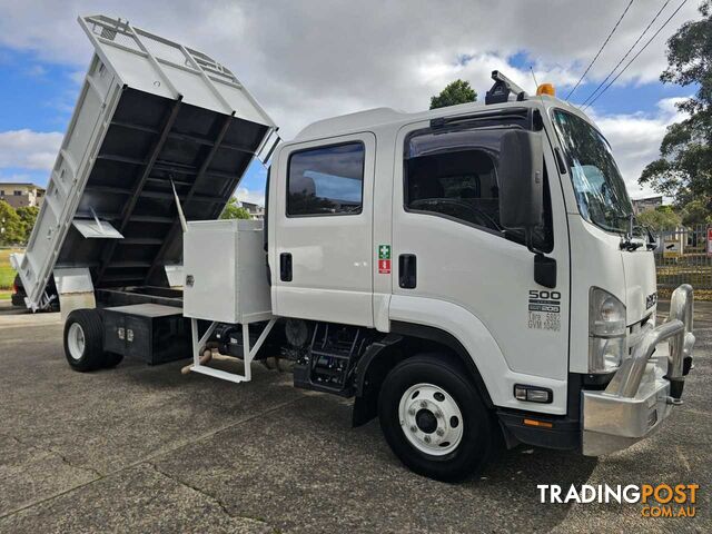 2014 Isuzu FRR 500 Tipper Ex Council Only 80,033Kms White Dual Cab 5.2l