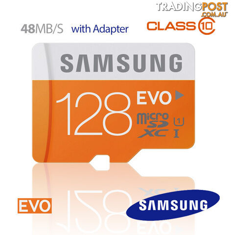 Samsung 128GB EVO Micro SDXC up to 48MB/s with Adapter (MB-MP128DA/AM)