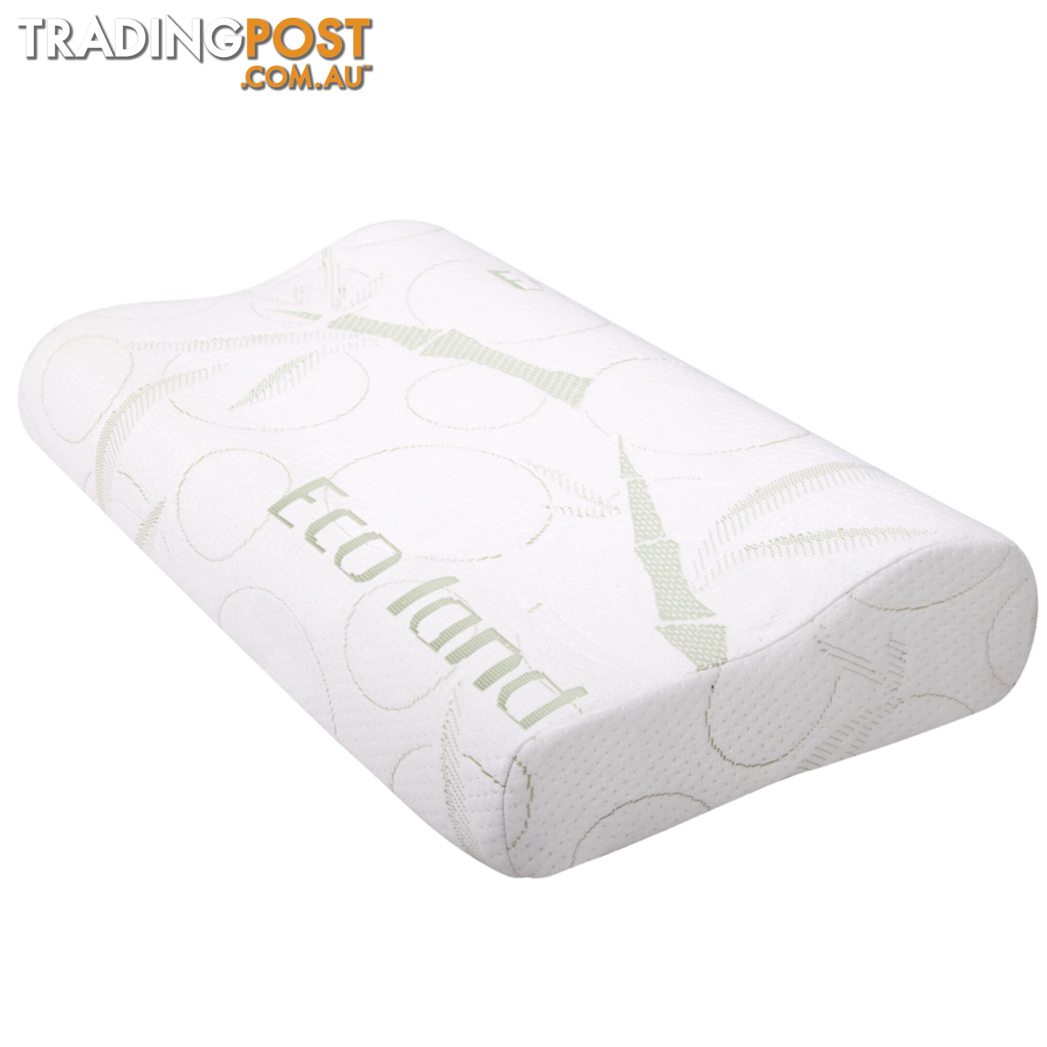 Set of 2 Bamboo Fabric Cover Contour Memory Foam Pillow 50 x 30 cm