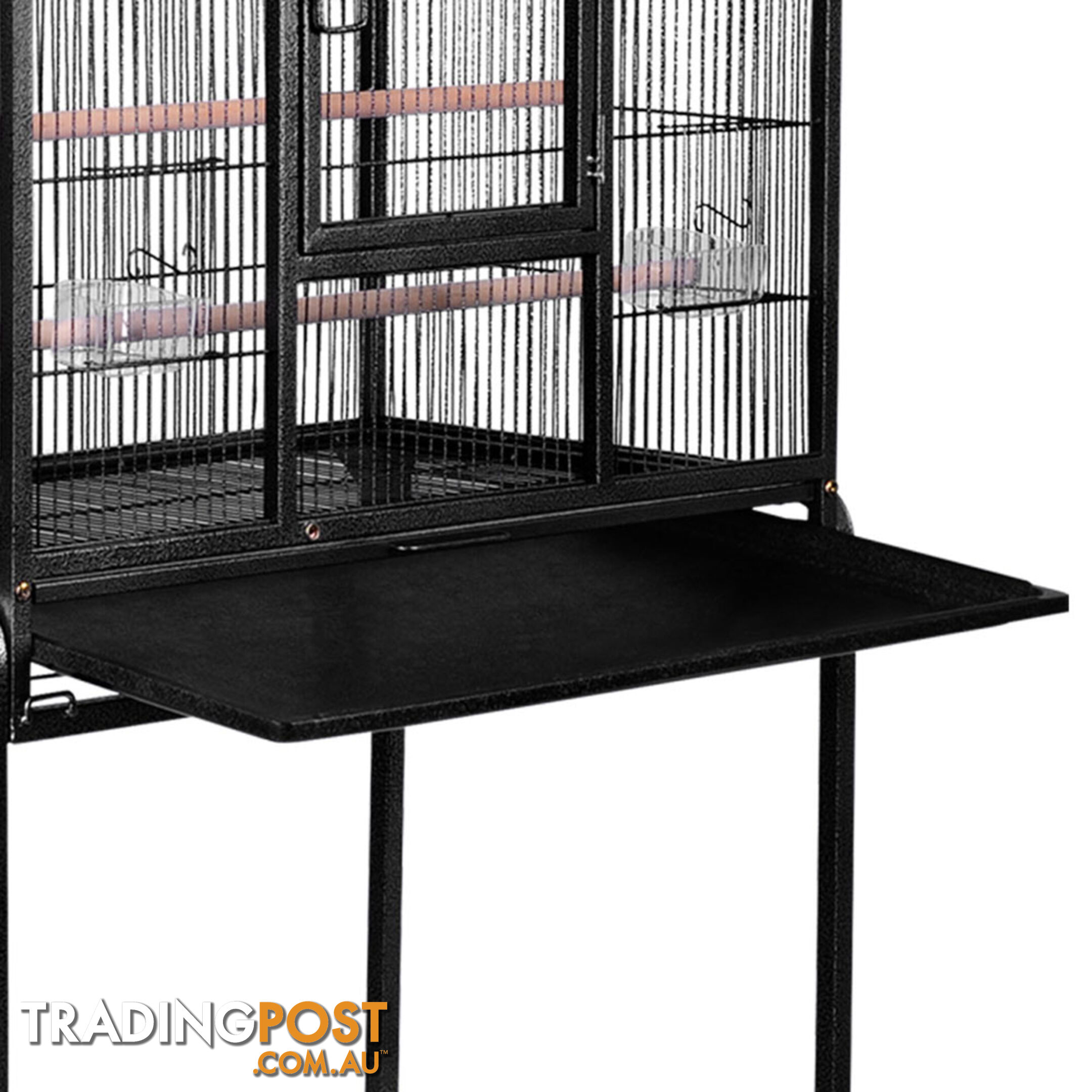 Pet Parrot Aviary Bird Cage w/ Wheels Stand 160cm Black