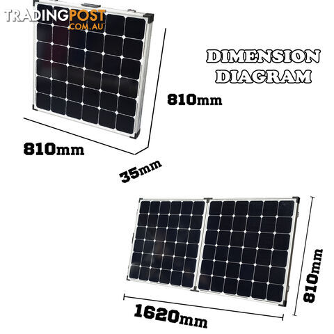 12V 250W Folding Solar Panel Kit Caravan Boat Camping Power Mono Charging Home - photo 4 of 5