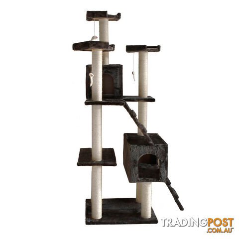 Cat Scratching Poles Post Furniture Tree 185cm Dark Grey