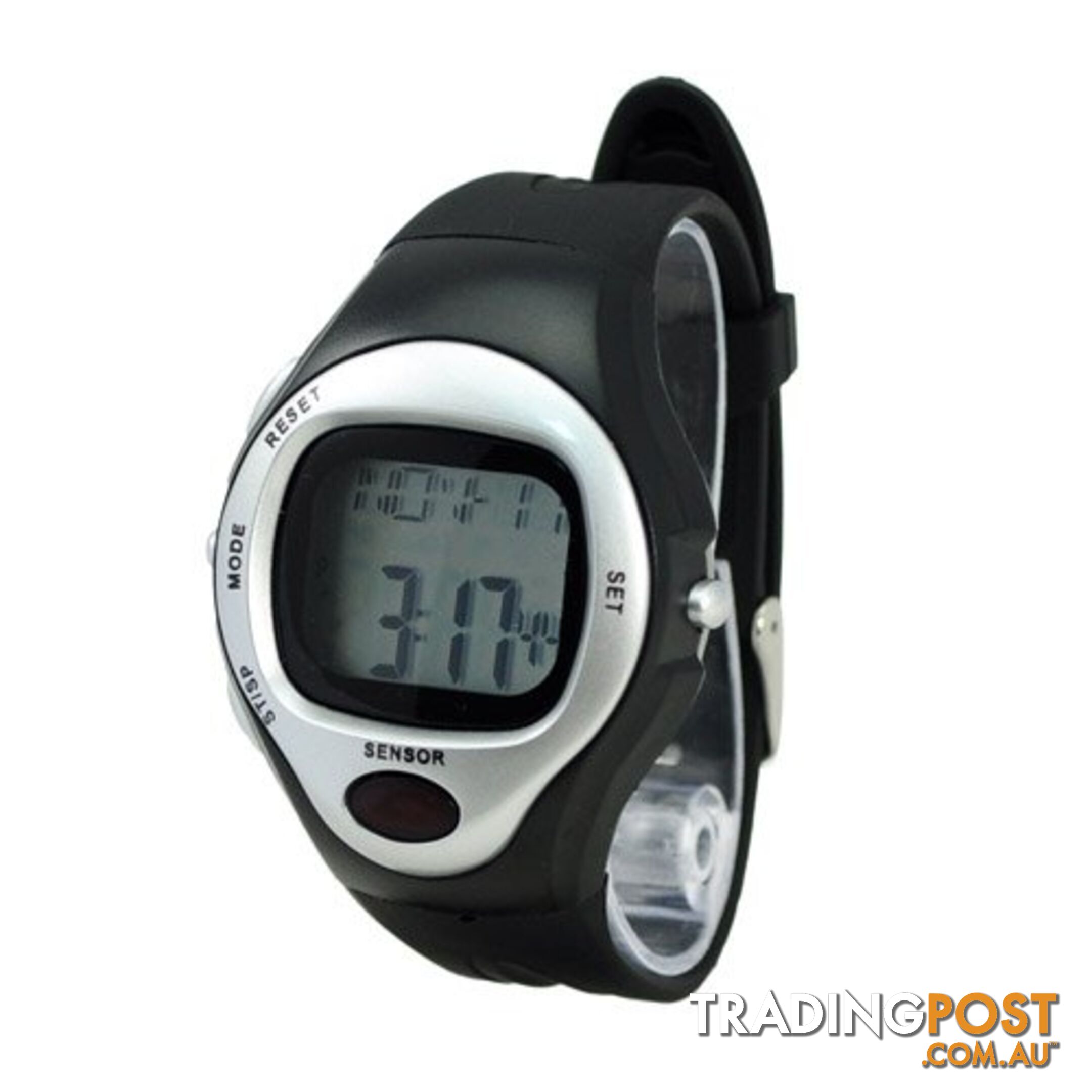 Exercise Pulse Heart Rate Monitor Calorie Counter Sports Watch Silver