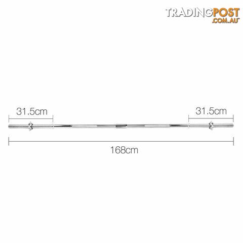 168CM Steel Weight Barbell with Spring Collars