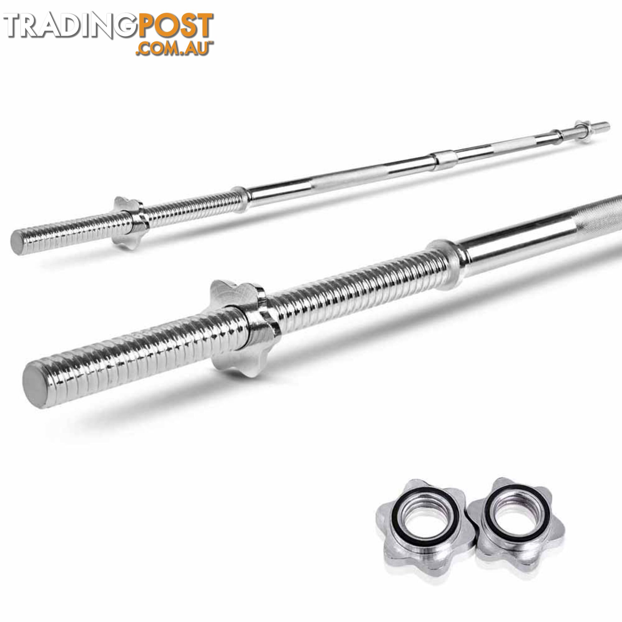 168CM Steel Weight Barbell with Spring Collars