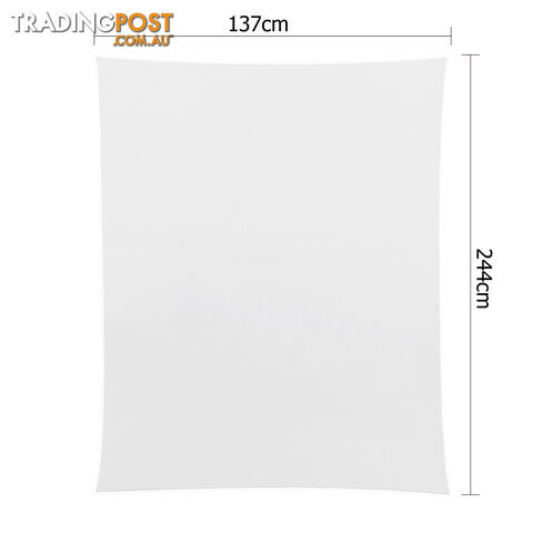 6 Pcs Wedding Table Cloth Rectangle 244cm White