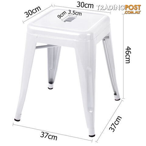 Set of 4 Replica Tolix Kitchen Bar Stool 46cm White - photo 2 of 8