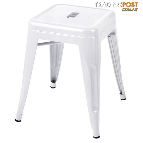 Set of 4 Replica Tolix Kitchen Bar Stool 46cm White - photo 3 of 8