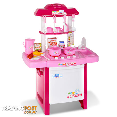 Kids Play Set Little Chef Kitchen 25 Piece - Pink