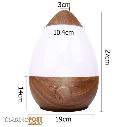 Ultrasonic Cool Mist Air Humidifier 2.3L Dark Wood