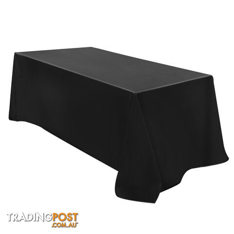 6 Pcs Wedding Table Cloth Rectangle 259cm Black - photo 3 of 8