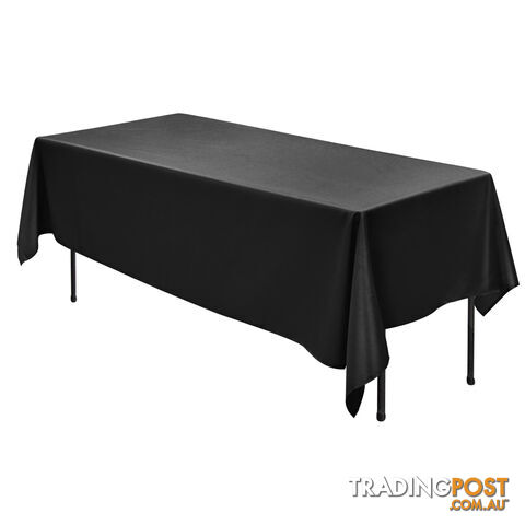 6 Pcs Wedding Table Cloth Rectangle 259cm Black - photo 4 of 8