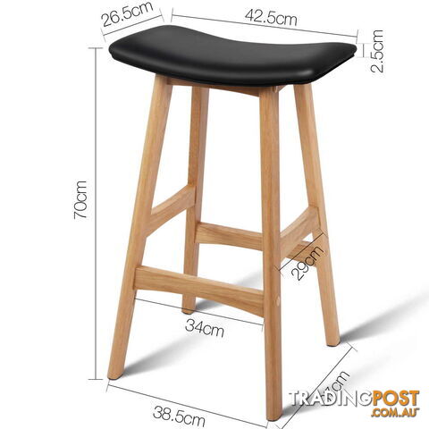 Set of 2 High Seat Barstools Black - photo 2 of 11