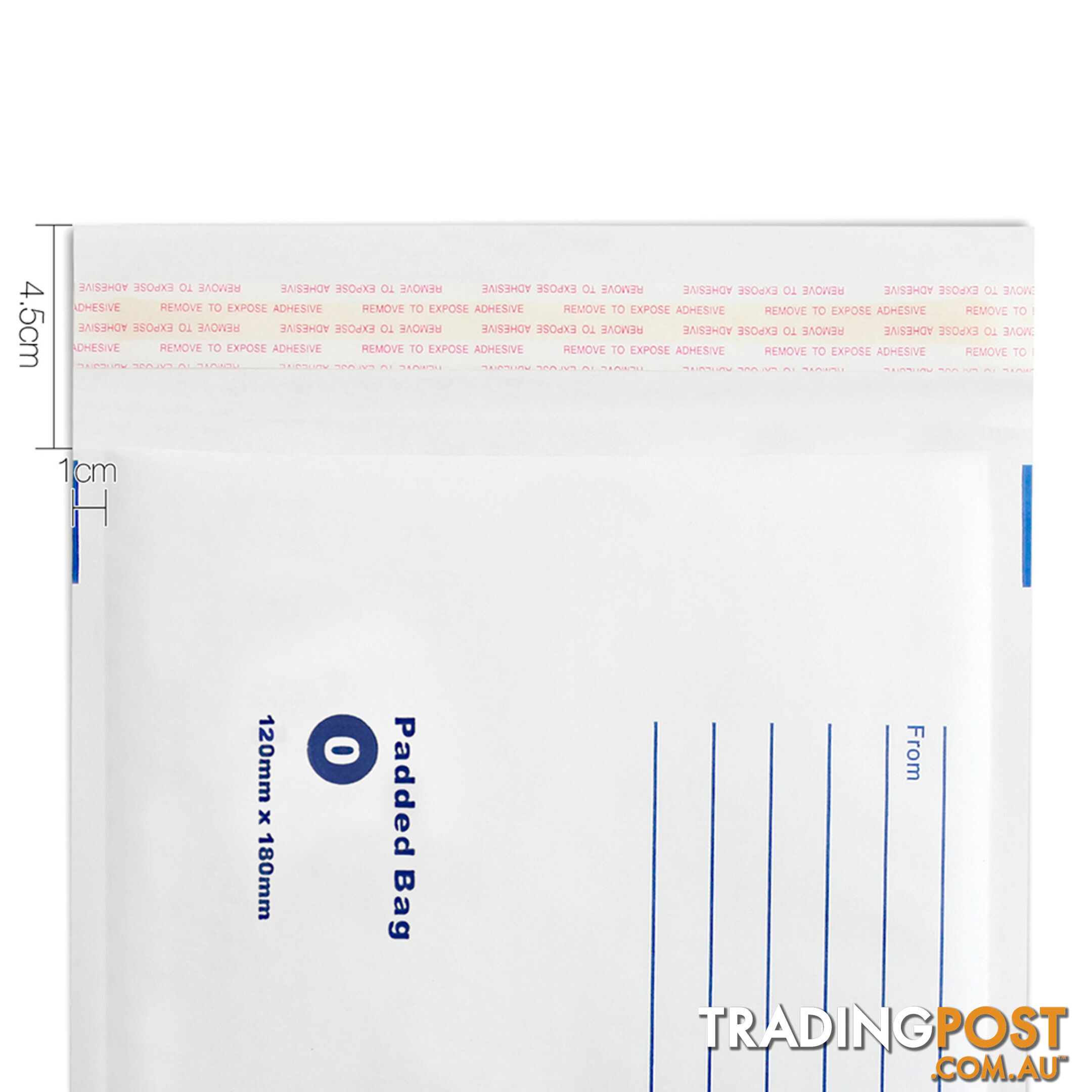 Set of 100 Bubble Padded Mailer Bag - 120mm x 180mm