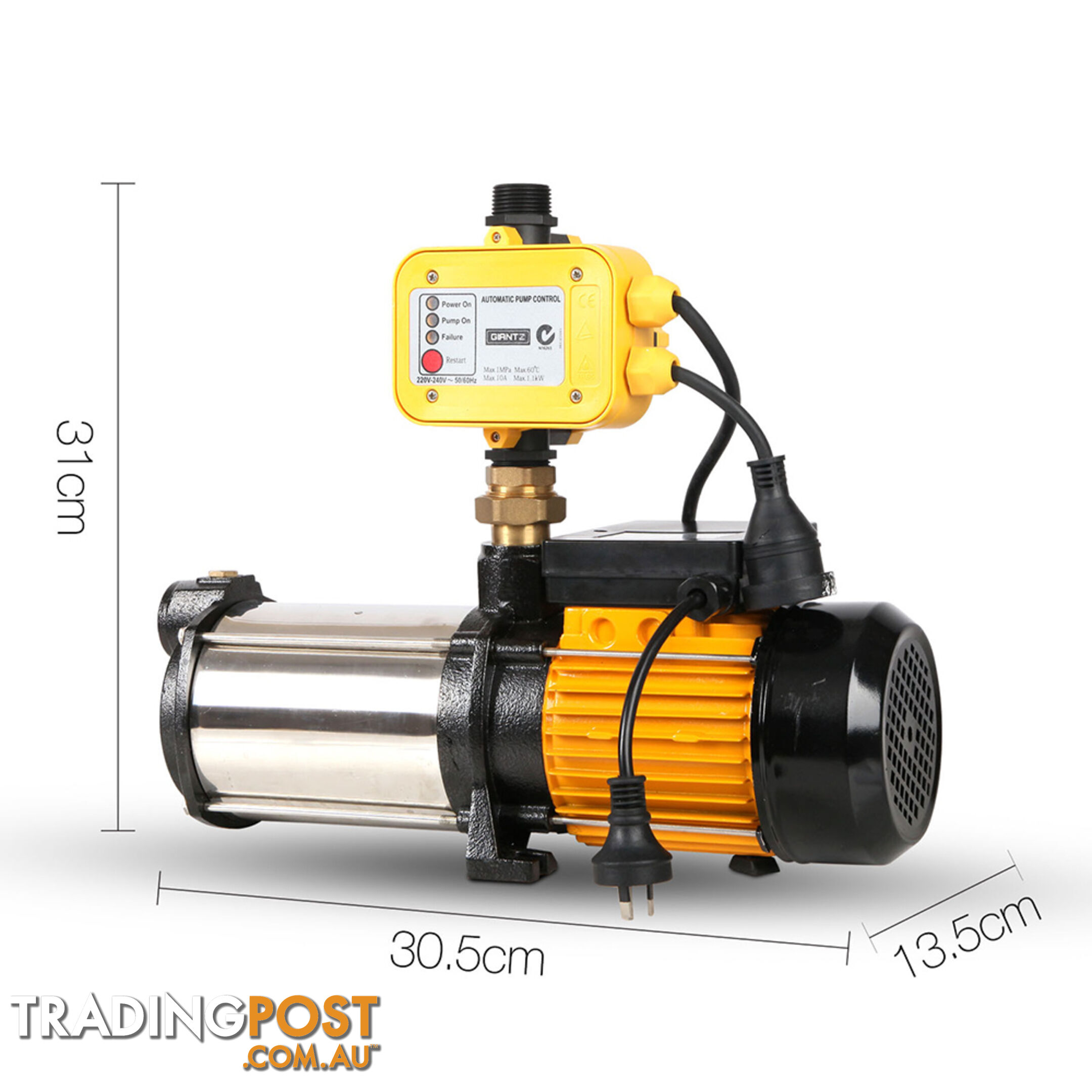 Weatherproof  2500W  9000L/H Flow Rate Pressure Pump