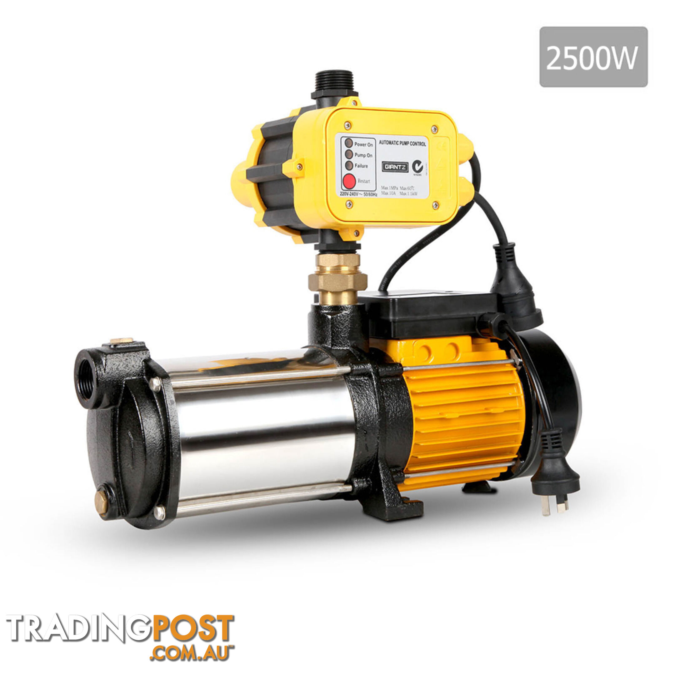 Weatherproof  2500W  9000L/H Flow Rate Pressure Pump