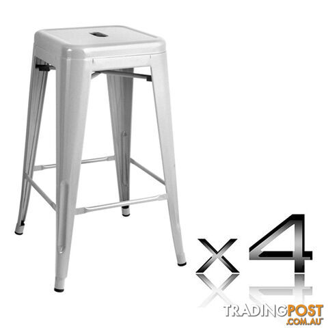 Set of 4 Replica Tolix Kitchen Bar Stool 66cm Metal