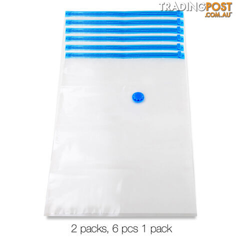 Set of 12 Vacuum Storage Bags 80 x 120cm