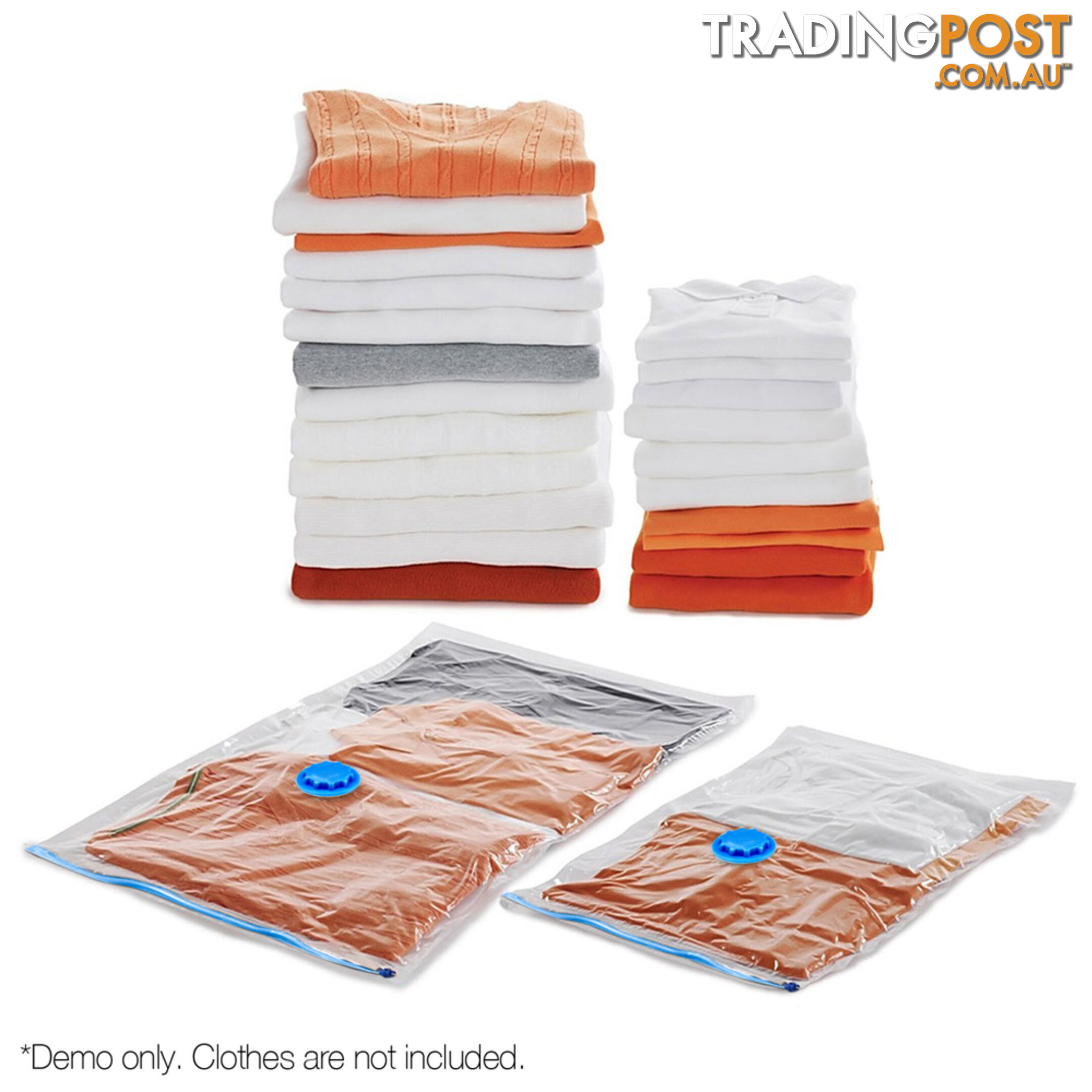 Set of 12 Vacuum Storage Bags 80 x 120cm