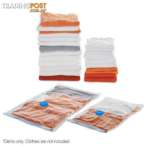 Set of 12 Vacuum Storage Bags 80 x 120cm