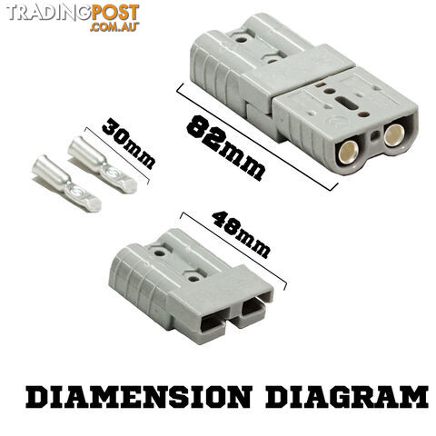 5X Premium Anderson Style Plug 50AMP Exterior Connector DC Power SOLAR CARAVAN - photo 4 of 4