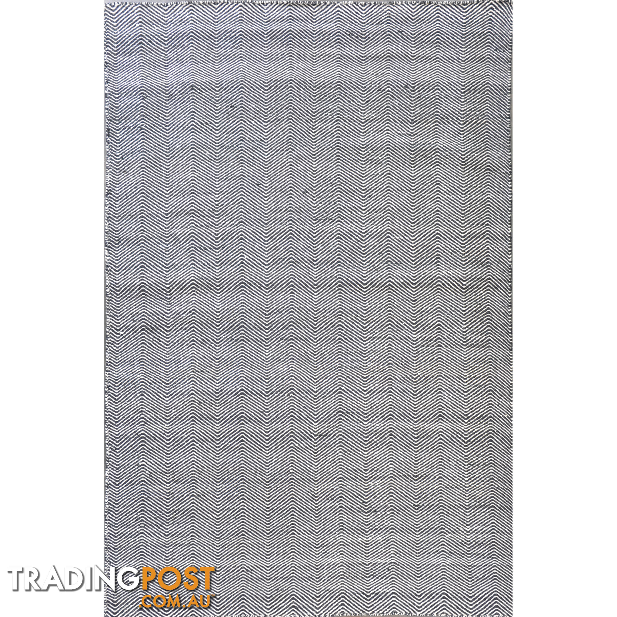 Wave durry Rug Black & White 160x230cm