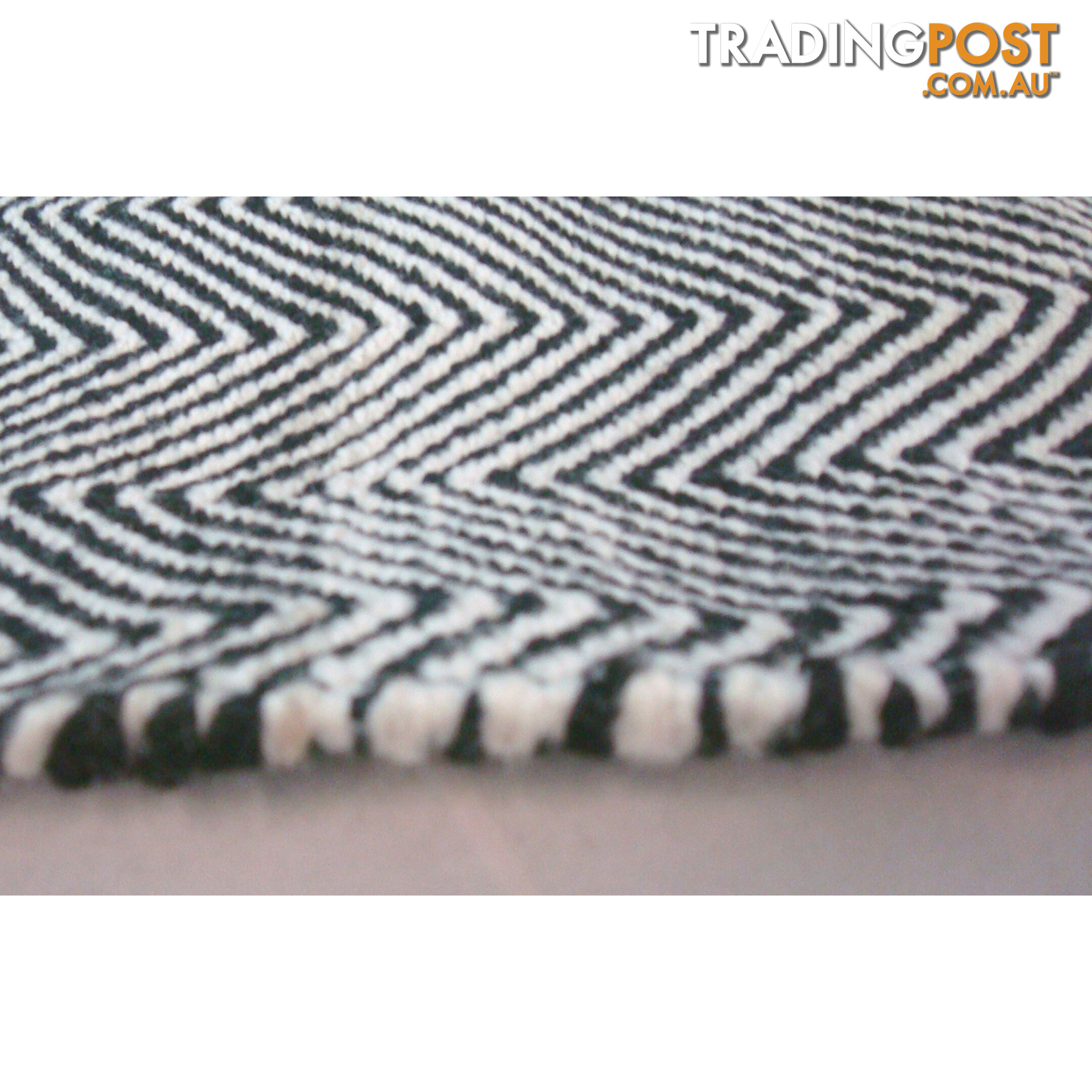 Wave durry Rug Black & White 160x230cm