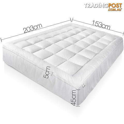 Duck Feather & Down Pillowtop Matress Topper - Queen