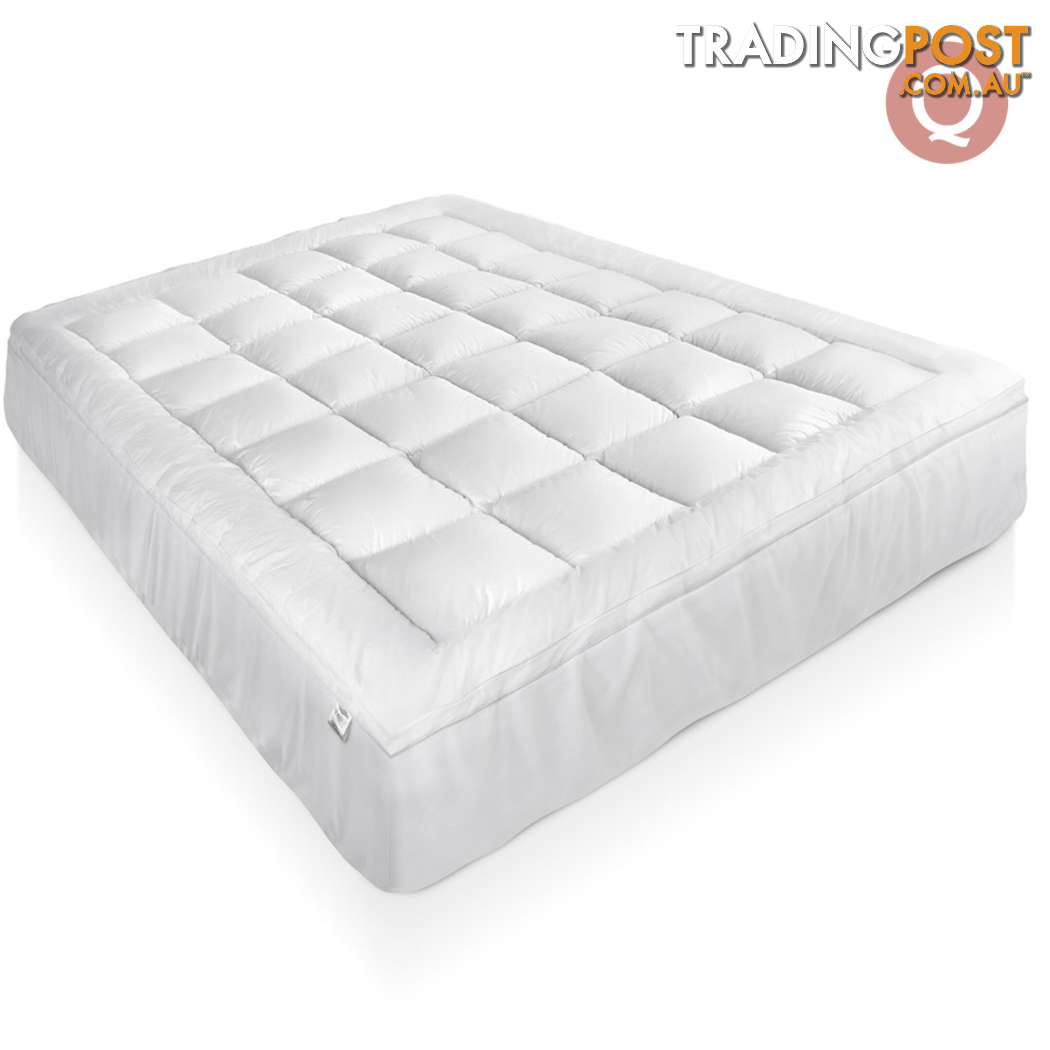 Duck Feather & Down Pillowtop Matress Topper - Queen