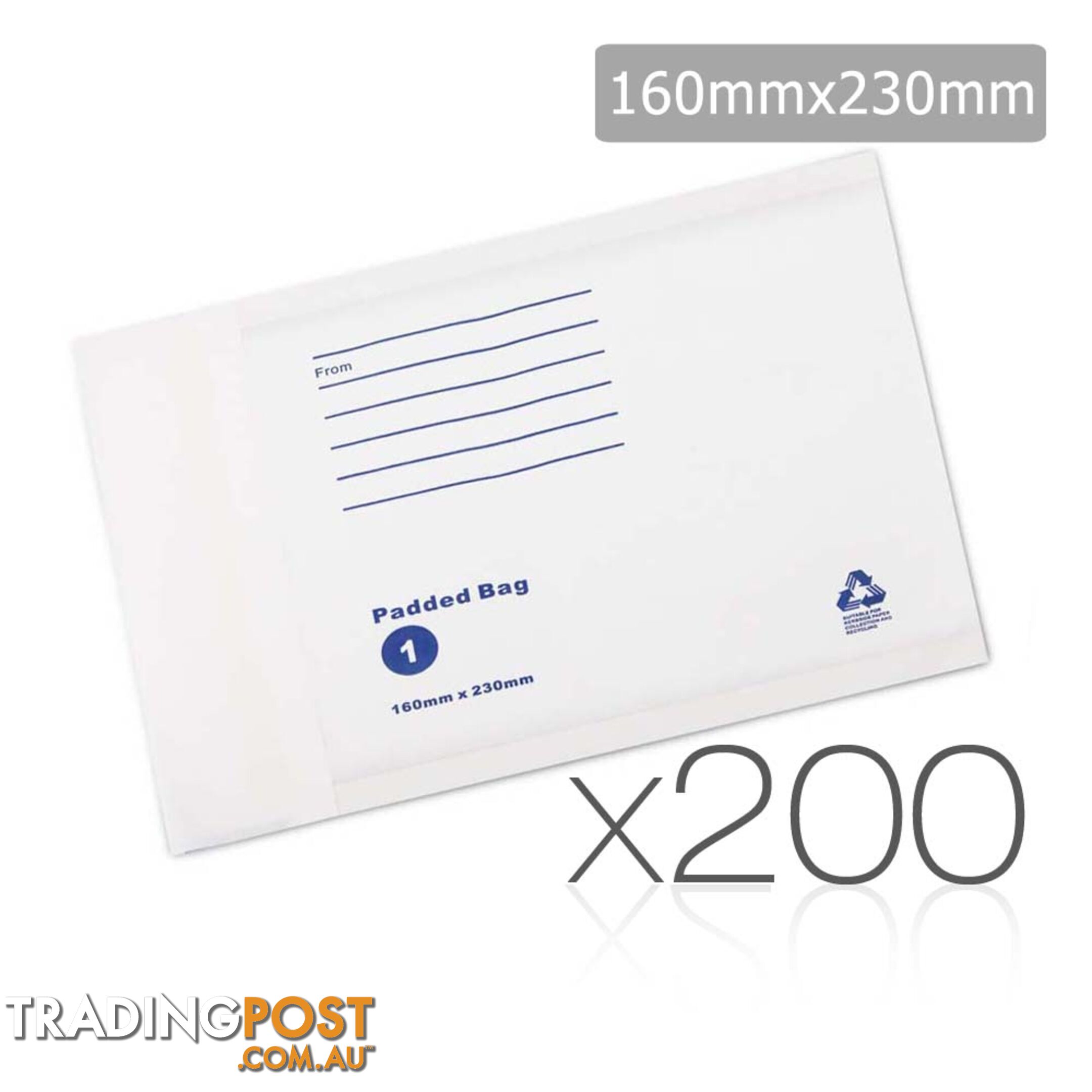 Bubble Padded Mail Envelopes 200pcs 160mm x 230mm