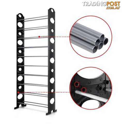 10 Tiers Stackable Shoe Storage Rack _ 155CM