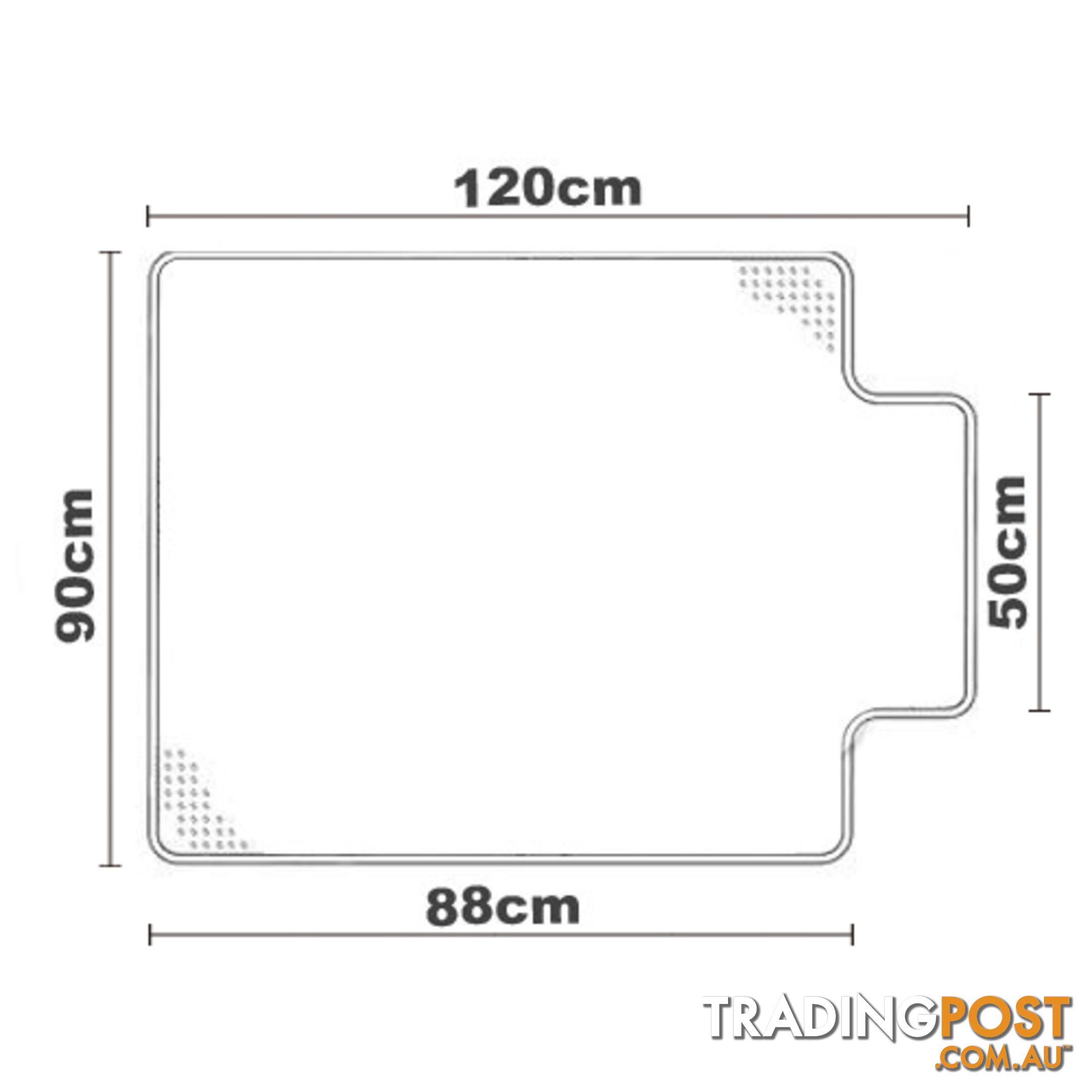 Carpet Floor Office Chair Mat Vinyl 1200 x 900mm