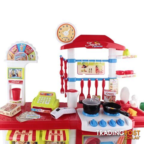 Kitchen Supermarket Pretend Play Set Red White - photo 3 of 7