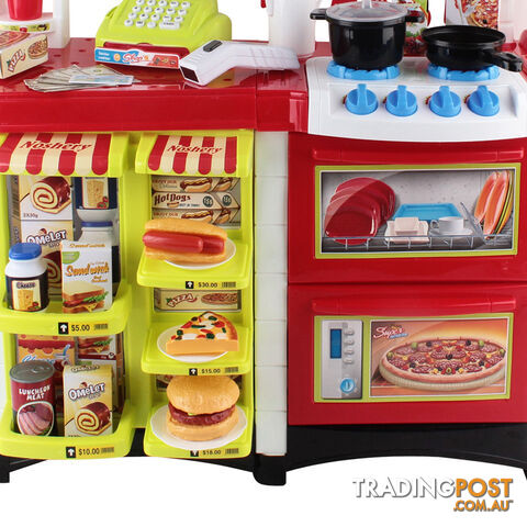 Kitchen Supermarket Pretend Play Set Red White - photo 5 of 7