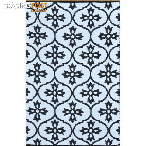 Moroccan Tile Reversable Rug Black & White 120x180cm