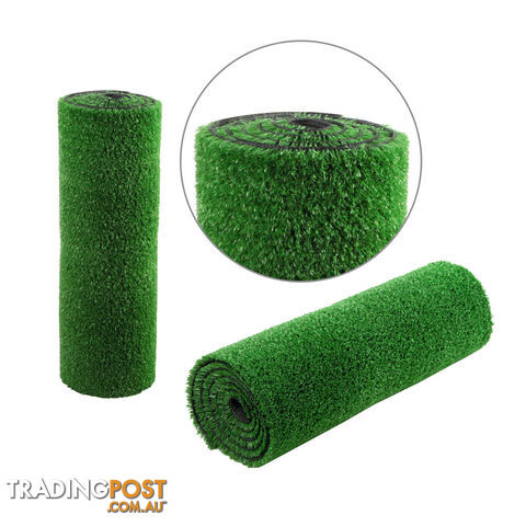 Artificial Grass 10 SQM Polypropylene Lawn Flooring 15mm Olive