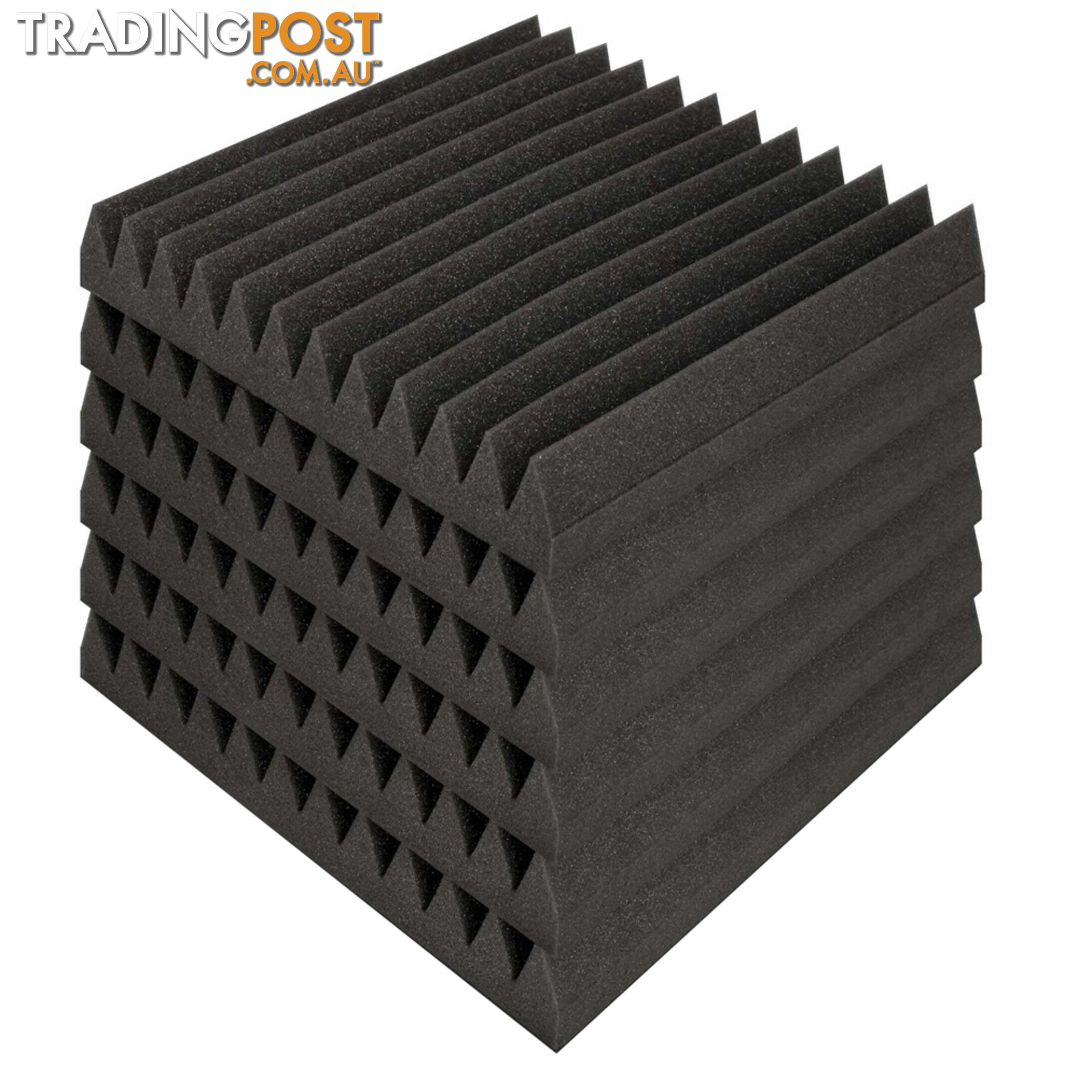 Set of 20 Studio Wedge Acoustic Foam Charcoal 30 x 30cm