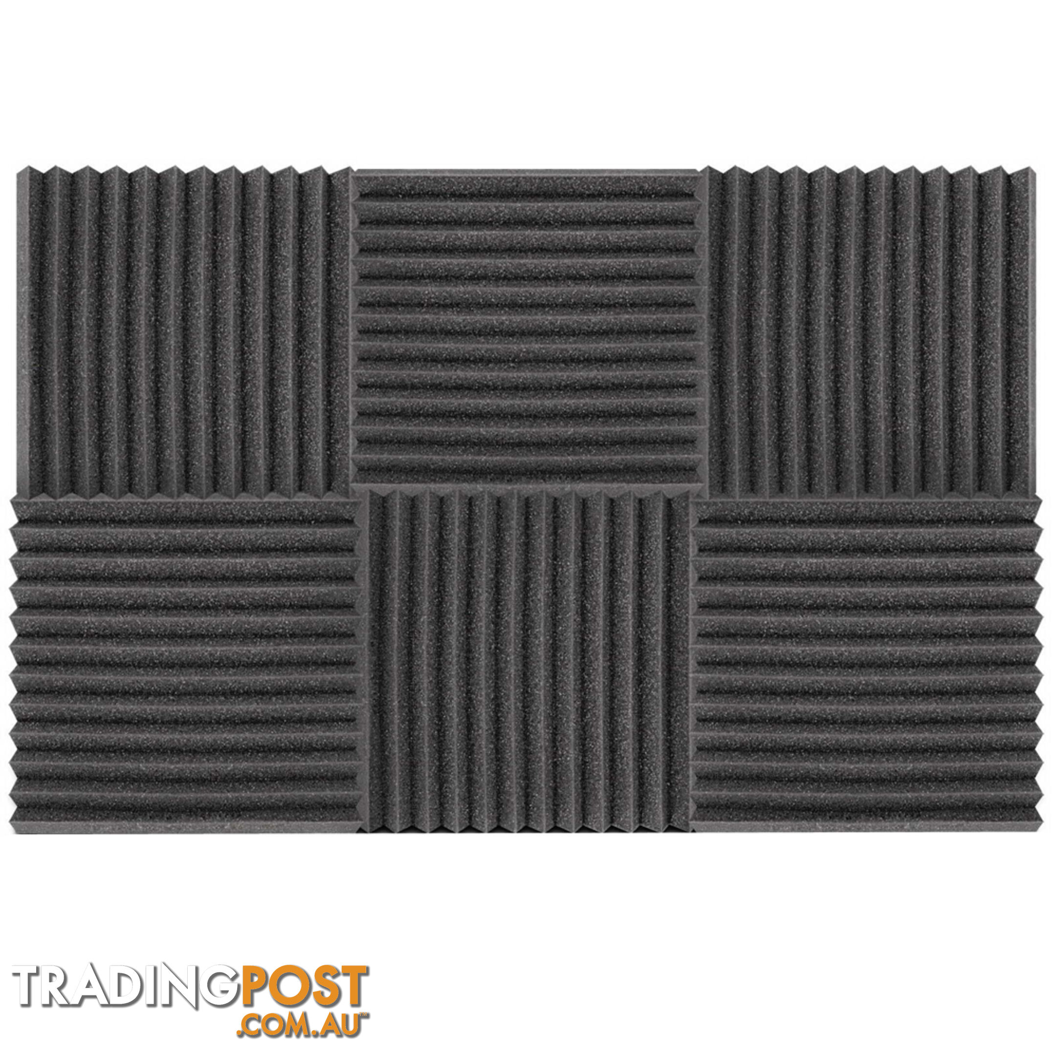 Set of 20 Studio Wedge Acoustic Foam Charcoal 30 x 30cm