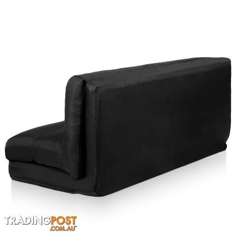 Double Size Adjustable Lounge Sofa - 5 positions Black