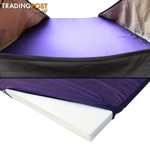 Double Camping Canvas Swag Tent Beige w/ Air Pillow