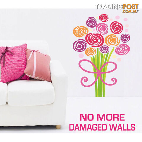 Medium Size Bouquet of Flowers Wall Stickers - Totally Movable