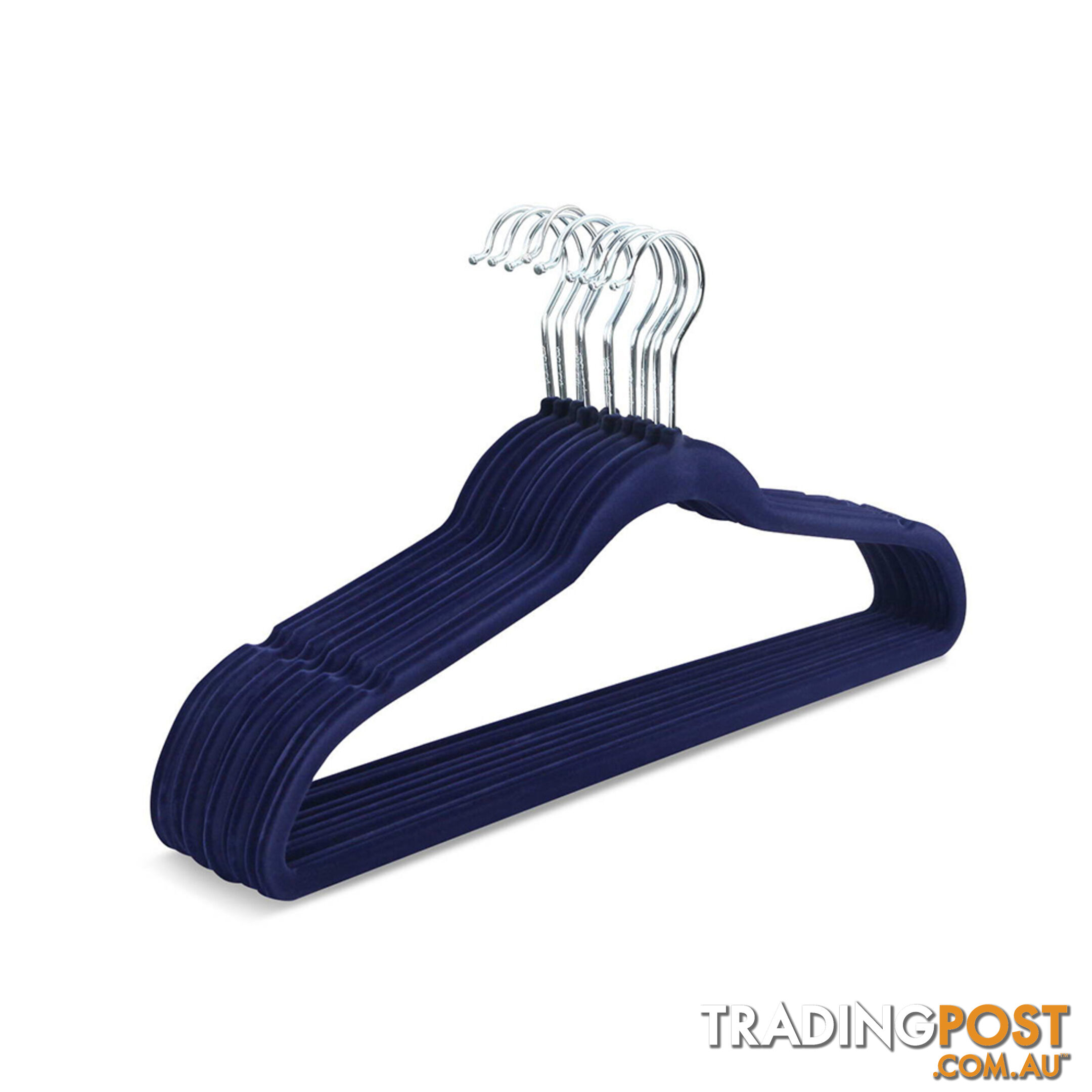 Set of 200 Slim Navy Velvet Hangers