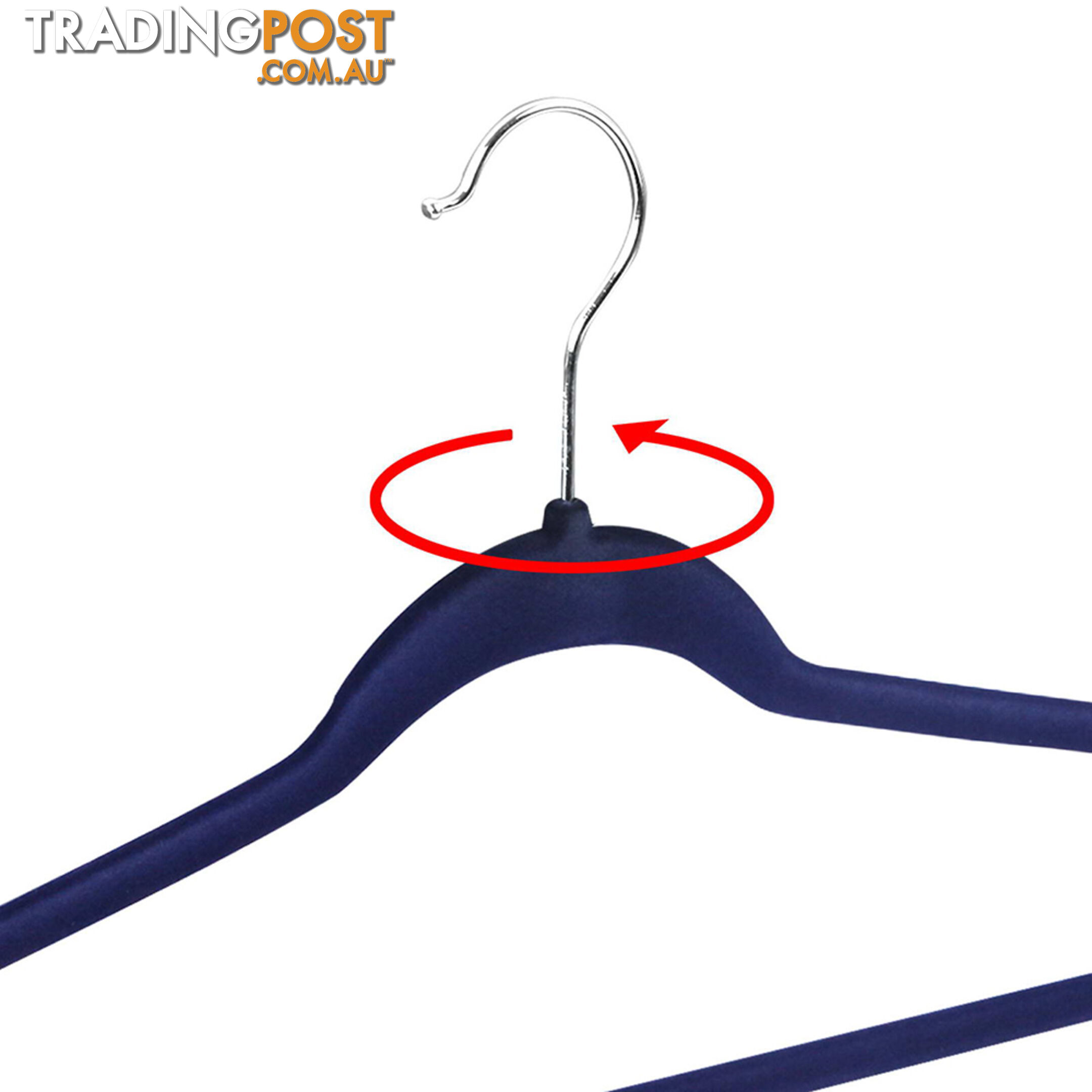 Set of 200 Slim Navy Velvet Hangers